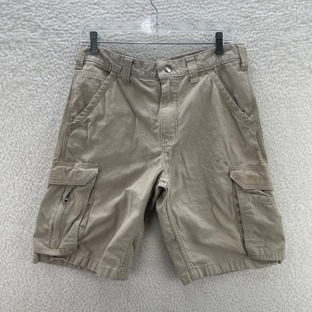Carhartt Shorts Mens 30 Beige Force Cargo Relaxed Fit Ripstop Canvas Workwear